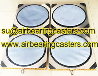 Air bearing casters with six air modules