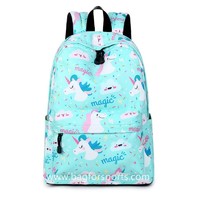 Lightweight Unicorn Backpacks College Student Cute Bookbag Shoulder Bag Daypack