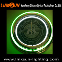 customized wall clock neon clock factoty price