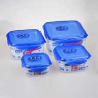 more images of 4 in 1 Airtight PP Plastic Lockable Clear Food Storage Containers & Vacuum box with Lids