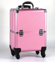 Custom Professional & Stylish PVC High Quality Hairdresser Beauty Case Travelling Professional Hairdresser Trolley Case