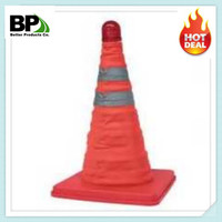 High Quality Reflective Collapsible LED Light Traffic Cone