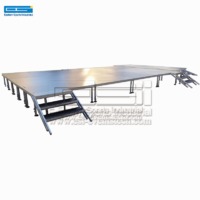 Cheap used portable outdoor performance wooden banquet riser event lighting stage platform for sale