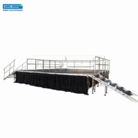 Mini portable music moving indoor catwalk runway modular movable stage platform system