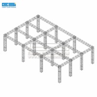 Cheap price used mini easy moving trade show booth fair backdrop aluminum aluminium stage square box truss display system