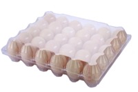 Customized wholesale refrigerator crisper egg packaging container clamshell box biodegradable PET plastic clear quial egg tray