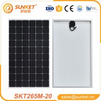 high efficiency mono 260w solar panel for industrial home solar panels system
