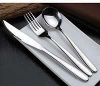 more images of Stainless Steel Fork Spoon Flatware Set, Meals Dinner Fork Spoon Set wholesale