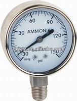63mm All St.St. Bottom Ammonia Manometer In St.St. Bezel
