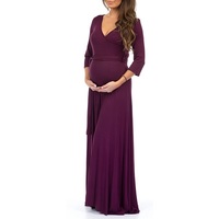 Women’s Faux Wrap Maternity Dress With Adjustable Belt | Mother Bee Maternity