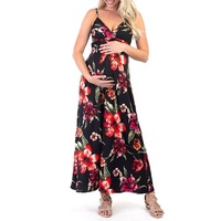 more images of Floral Maternity Wrap Ruched Dress | Maternity Dresses Online