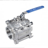 Good quality Cheap Stainless steel precision casting threaded 3PC Ball Valve