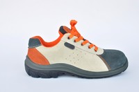 Cow Suede Leather Men Low cut safety shoes in steel toe cap