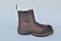 more images of rubber cement sole safety type Australia style slip on work boots without lace