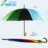 Hot selling promotion multi-colored rainbow stright umbrella