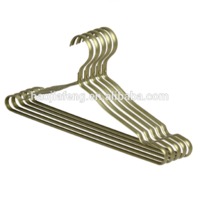 HJF-SC1 Eco-friendly Aluminum metal notched clothes hanger rose gold coat hanger