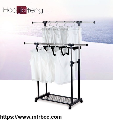 unique_stainless_steel_clothes_hanger_expandable_garment_rack_with_low_price