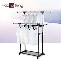 Unique stainless steel clothes hanger expandable garment rack with low price