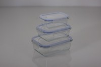 Microwave safe chinese flexible glass food storage box food warmer containers