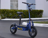 HYPER-RACING 1800w 48v Electric Scooter 10" Off Road Wheels (Blue)