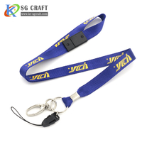 more images of High quality neck custom polyester woven lanyards