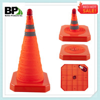 Collapsible Traffic Cone With LED Lights