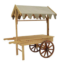 Designed wooden candy cart display for retail shop furniture
