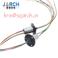 Rotary Joints 4 Circuits 10A of Capsule Slip Ring Mini Flange Slipring with Outer Diameter 22mm