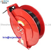 Double Tube Spring Hydraulic Roller Dual Pedestal Oil Hose Reel, Spring Auto Hose Reel for air/water/oil