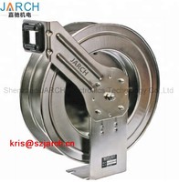 304 Stainless Steel Spring Retractable Hose Reel water air extension cable reels with 5 million life time rotary joint