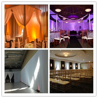 more images of wedding decoration/ wedding stage decoration backdrop fabric/ pipe and drape