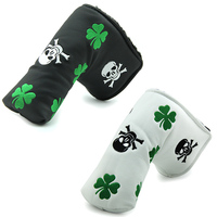 more images of Skull Clover Synthetic Leather Blade Putter Headcover