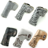 more images of PU Leather Leopard Grid Putter Head Cover