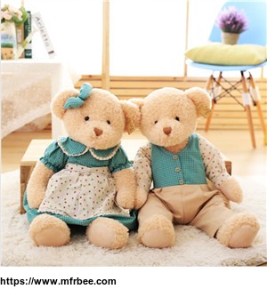 classic_design_jointed_plush_dressed_up_couple_teddy_bear_toy
