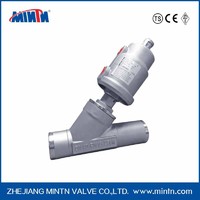 Pneumatic Angle Seat Valve Welded Connection