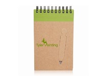 Recycle Mini Spiral Notebooks with die cut pen