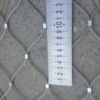 more images of AISI 316 flexible stainless steel ferrule wire rope mesh / cable mesh