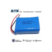 more images of rechargeable polymer battery 703048 1000MAH telephone li-po battery