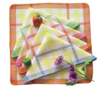 Absorbent non-terry kitchen cleaning tea towel sets