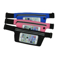 Ultra thin waist bag with touch window