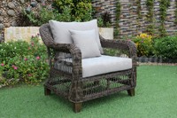 Grey Outdoor Wicker Sofa Set Rasf-121