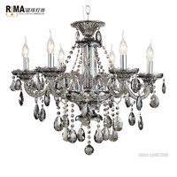 Wholesale 6 light glass chandelier modern crystal wedding centerpieces chandelier