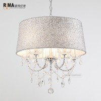 2018 RIMA LIGHTING Updated Hot Sale Modern Glass Crystal Chandelier Pendant Lamp with New Shade for Dinning Room or Salon