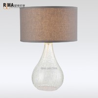 more images of Customized Crystal Table Lamp for living room fabric lampshade hotel classical decoration fancy