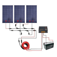 300W Off Grid Solar Panel Kits for 12V Charging System in Home Car Boat