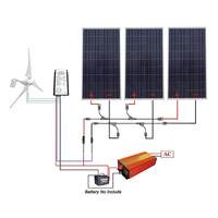 12-110V 850W Completed Solar Wind Hybrid System