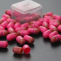 more images of 00#B Antique Pink + Oxidized Red Gelatin Capsules
