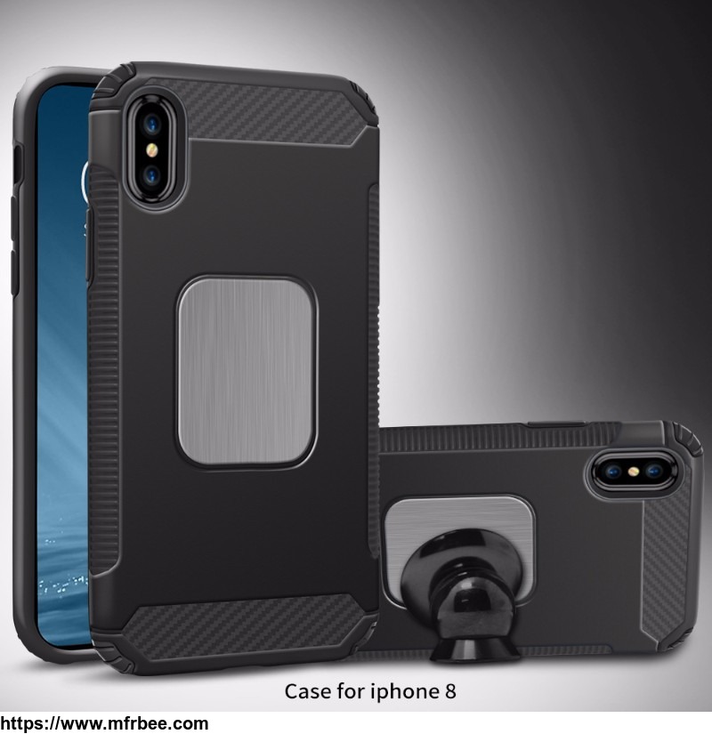 car_bracket_tpu_pc_phone_cases_for_iphone_x_with_magnetic_stickers