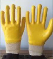 interlock cotton full coated nitrile safety working glove.