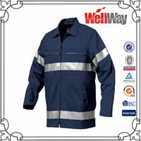 more images of Navy safety reflective tape men work shirts